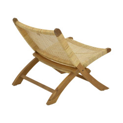 Πολυθρόνα Jerenze φυσικό teak ξύλο-φυσικό rattan 65x78x68εκ **