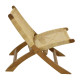 Πολυθρόνα Jerenze φυσικό teak ξύλο-φυσικό rattan 65x78x68εκ **