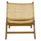 Πολυθρόνα Jerenze φυσικό teak ξύλο-φυσικό rattan 65x78x68εκ **