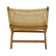 Πολυθρόνα Jerenze φυσικό teak ξύλο-φυσικό rattan 65x78x68εκ **