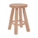 Σκαμπό Verenity teak ξύλο σε φυσική απόχρωση Φ30x45εκ **