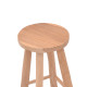 Σκαμπό Charloce teak ξύλο σε φυσική απόχρωση Φ35x62εκ **