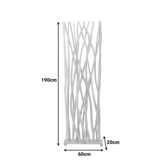Διακοσμητικό δαπέδου Jati teak ξύλο σε φυσική απόχρωση 60x20x190εκ **
