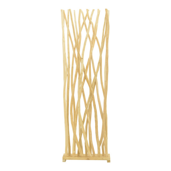 Διακοσμητικό δαπέδου Jati teak ξύλο σε φυσική απόχρωση 60x20x190εκ **