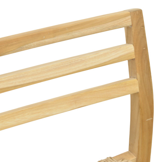 Καρέκλα Tuga σκελετός teak ξύλο-pe σχοινί σε φυσική απόχρωση 50x58x86εκ **