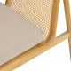 Πολυθρόνα Jenta teak ξύλο με rattan σε φυσική απόχρωση και μπεζ μαξιλάρι 72x67x92εκ ** Πολυθρόνα Jenta teak ξύλο με rattan σε φυσική απόχρωση και μπεζ μαξιλάρι 72x67x92εκ **