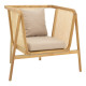 Πολυθρόνα Jenta teak ξύλο με rattan σε φυσική απόχρωση και μπεζ μαξιλάρι 72x67x92εκ ** Πολυθρόνα Jenta teak ξύλο με rattan σε φυσική απόχρωση και μπεζ μαξιλάρι 72x67x92εκ **