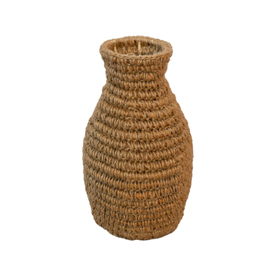 Βάζο Agelen I Inart sisal σε φυσική απόχρωση Φ20x33εκ **