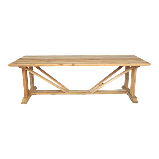 Τραπέζι Smarious teak ξύλο σε φυσική απόχρωση 250x100x78εκ **