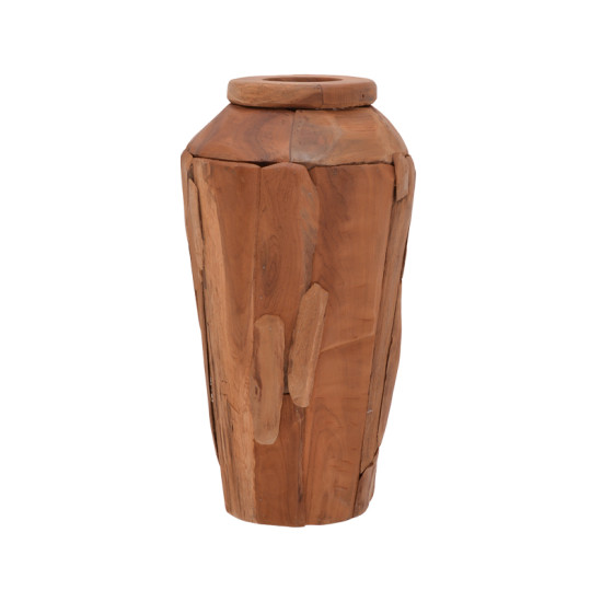 Διακοσμητικό βάζο Archean teak ξύλο σε φυσική απόχρωση Φ30x60εκ **
