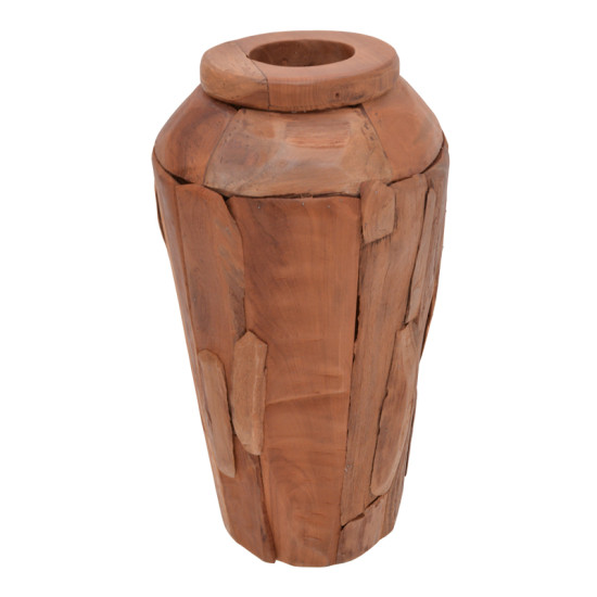 Διακοσμητικό βάζο Archean teak ξύλο σε φυσική απόχρωση Φ30x80εκ **