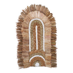 Διακοσμητικό τοίχου Earsy Inart seagrass σε φυσικό χρώμα 58x32x8εκ **