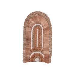 Διακοσμητικό τοίχου Earsy I Inart seagrass σε φυσικό χρώμα 48x26x8εκ **