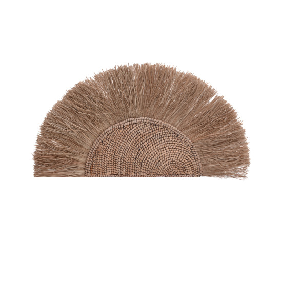 Διακοσμητικό τοίχου Nairone Inart seagrass-abaca σε φυσικό χρώμα 85x105x10εκ **
