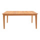 Τραπέζι Ory teak ξύλο σε φυσική απόχρωση 160x80x75εκ **