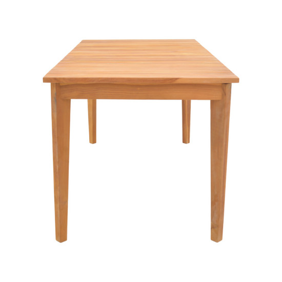 Τραπέζι Ory teak ξύλο σε φυσική απόχρωση 160x80x75εκ **