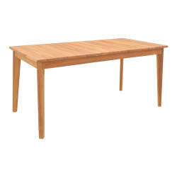 Τραπέζι Ory teak ξύλο σε φυσική απόχρωση 160x80x75εκ **