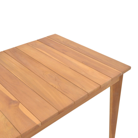 Τραπέζι Ory teak ξύλο σε φυσική απόχρωση 160x80x75εκ **