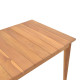Τραπέζι Ory teak ξύλο σε φυσική απόχρωση 160x80x75εκ **