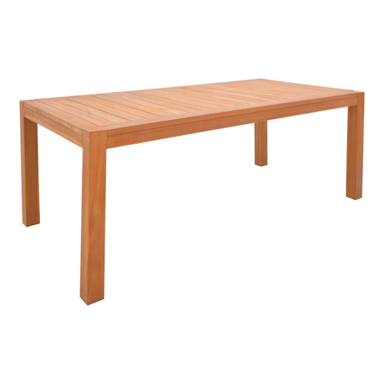 Τραπέζι Vocaly teak ξύλο σε φυσική απόχρωση 200x100x75εκ **