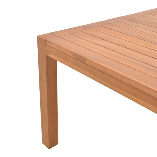 Τραπέζι Vocaly teak ξύλο σε φυσική απόχρωση 200x100x75εκ **
