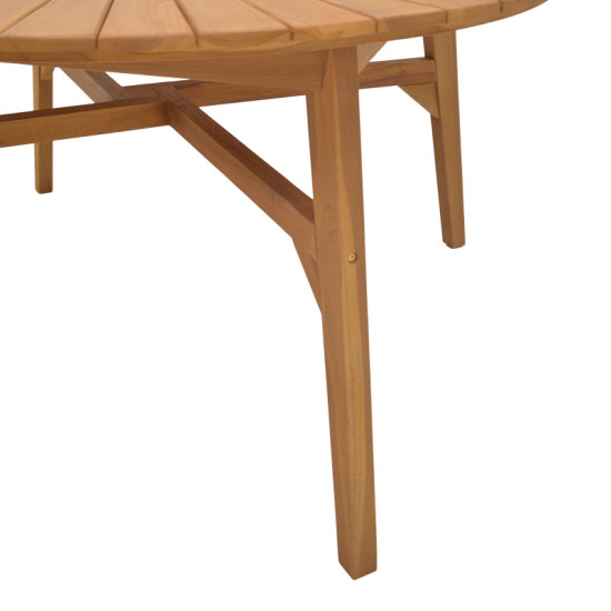 Τραπέζι Colen teak ξύλο σε φυσική απόχρωση Φ180x75εκ **