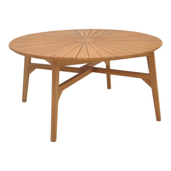 Τραπέζι Colen teak ξύλο σε φυσική απόχρωση Φ180x75εκ **