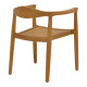 Πολυθρόνα Ganny teak ξύλο σε φυσική απόχρωση 59x56x71εκ **
