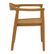 Πολυθρόνα Ganny teak ξύλο σε φυσική απόχρωση 59x56x71εκ **