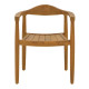 Πολυθρόνα Ganny teak ξύλο σε φυσική απόχρωση 59x56x71εκ **