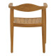 Πολυθρόνα Ganny teak ξύλο σε φυσική απόχρωση 59x56x71εκ **
