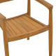 Πολυθρόνα Ganny teak ξύλο σε φυσική απόχρωση 59x56x71εκ **