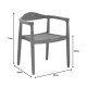 Πολυθρόνα Ganny teak ξύλο σε φυσική απόχρωση 59x56x71εκ **