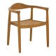 Πολυθρόνα Ganny teak ξύλο σε φυσική απόχρωση 59x56x71εκ **