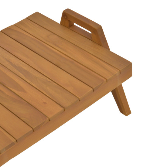 Τραπεζάκι ξαπλώστρας Kally teak ξύλο σε φυσική απόχρωση 66x49.5x34εκ **