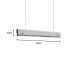 Φωτιστικό οροφής Rafmole Led λευκό μέταλλο-ξύλο 120x7.5εκ **