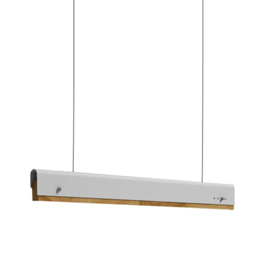 Φωτιστικό οροφής Rafmole Led λευκό μέταλλο-ξύλο 120x7.5εκ **