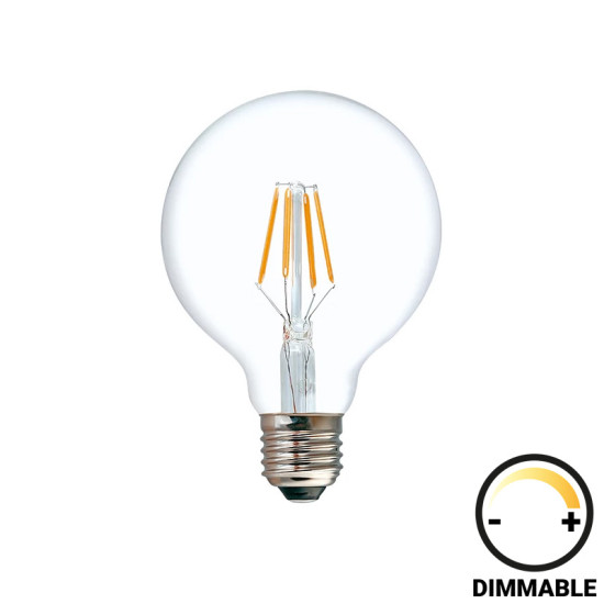 Λαμπτήρας LED G95 Bulb dimmable 4W E27 200-220V clear **