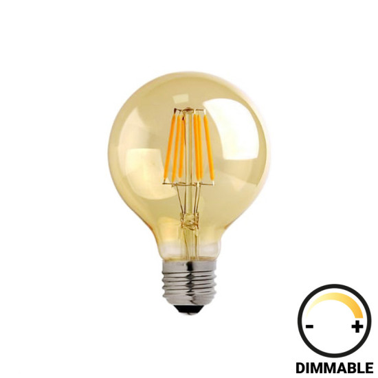 Λαμπτήρας LED G95 Bulb dimmable 4W E27 200-220V amber **