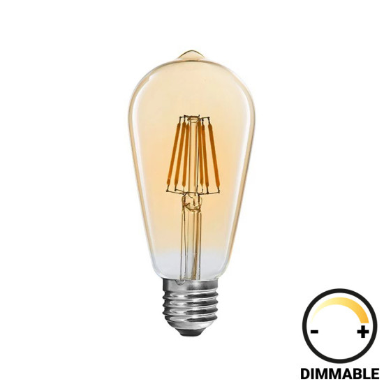 Λαμπτήρας LED ST64 Bulb dimmable 4W E27 amber **