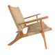 Πολυθρόνα Crosy teak ξύλο σε φυσική απόχρωση 71x81x75εκ **