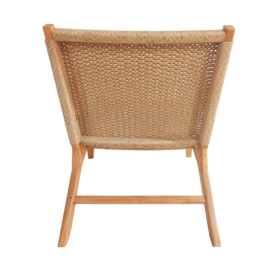 Πολυθρόνα Crosy teak ξύλο σε φυσική απόχρωση 71x81x75εκ **