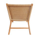 Πολυθρόνα Crosy teak ξύλο σε φυσική απόχρωση 71x81x75εκ **