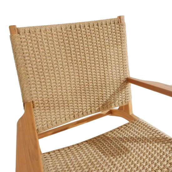 Πολυθρόνα Crosy teak ξύλο σε φυσική απόχρωση 71x81x75εκ **