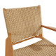 Πολυθρόνα Crosy teak ξύλο σε φυσική απόχρωση 71x81x75εκ **
