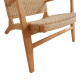 Πολυθρόνα Crosy teak ξύλο σε φυσική απόχρωση 71x81x75εκ **