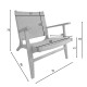 Πολυθρόνα Crosy teak ξύλο σε φυσική απόχρωση 71x81x75εκ **