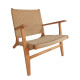 Πολυθρόνα Crosy teak ξύλο σε φυσική απόχρωση 71x81x75εκ **