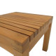 Τραπεζάκι ξαπλώστρας Poly teak ξύλο σε φυσική απόχρωση 35x35x30εκ **