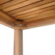 Τραπεζάκι ξαπλώστρας Poly teak ξύλο σε φυσική απόχρωση 35x35x30εκ **
